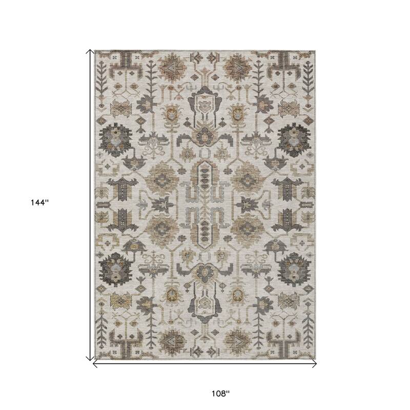 HomeRoots Oriental Traditional Rectangle Outdoor Rug