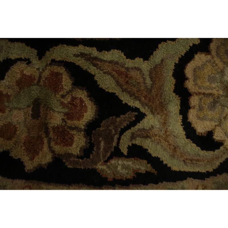 Hand Knotted Oriental 100% Wool Carpet Traditional All-Over Beige & Ivories Agra Area Rug - 5' 10'' X 5' 11''