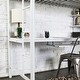 preview thumbnail 3 of 5, Walker Edison Abner Twin Metal Loft Bed with Desk - White