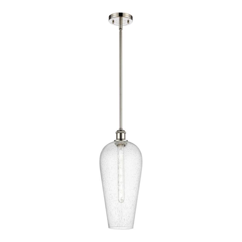 Innovations Lighting Endless Possibilities Ballston - Chelsea - 1 Light 8" Stem Hung Mini Pendant - Polished Nickel/Seedy