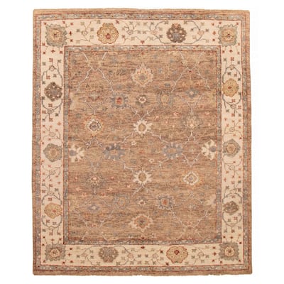 ECARPETGALLERY Hand-knotted Jules Serapi Brown Wool Rug - 7'11 x 9'6