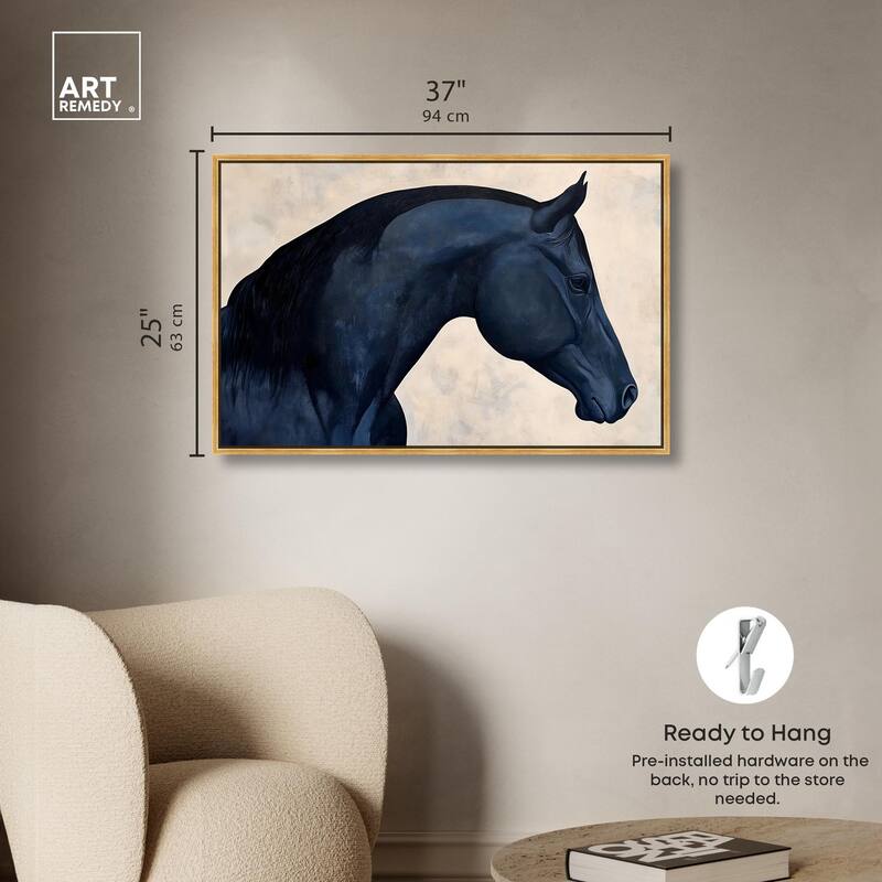 Blue Horse II Canvas by Art Remedy