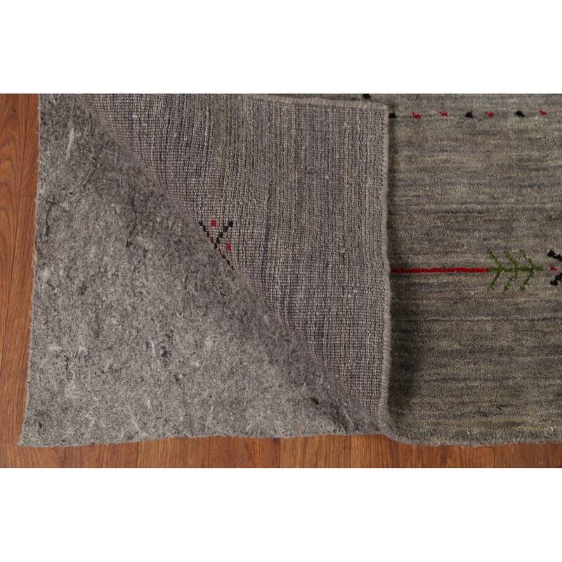 Striped Gabbeh Oriental Area Rug Handmade Contemporary Wool Carpet - 5'1"x 7'10"