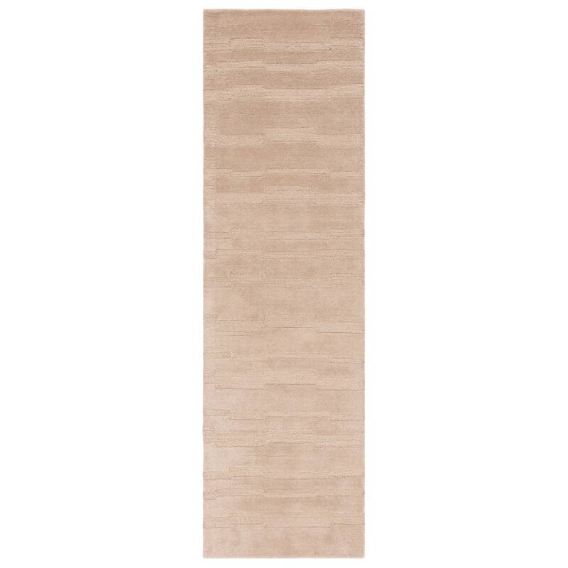 SAFAVIEH Handmade Chatham Rafah Modern Wool Rug - 2'3" x 8' Runner - Taupe