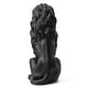 preview thumbnail 35 of 55, Glitzhome MGO Majestic Sitting Guardian Lion Statues Porch Sculpture Outdoor Indoor Set of 2