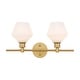 preview thumbnail 13 of 11, Elegant Lighting Gene 2 Light 19" Wide Bathroom Vanity Light with