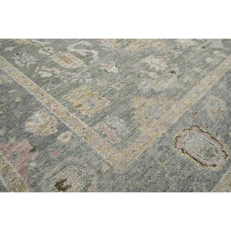 LoomBloom Multi Size Moss Handmade Traditional Oushak Wool Area Rug
