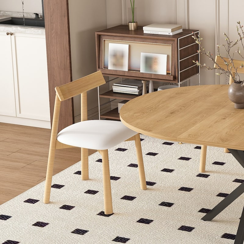 43.3" Extendable Round Dining Table with Carbon Steel Base and 4 Chairs