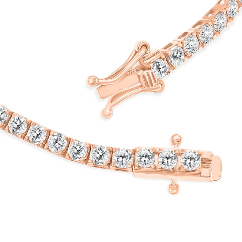 Marquee 5 Carat TW Diamond Tennis Bracelet in 14K Pink Gold