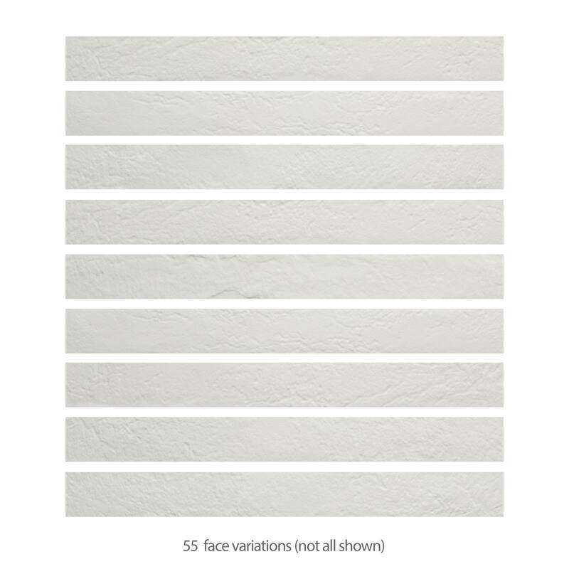 Merola Tile Sedona White 1-7/8" x 17-3/4" Porcelain Floor and Wall Tile