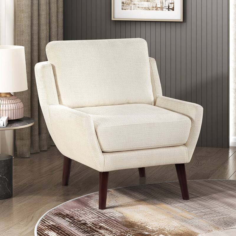 Canyon 26.5" Chenille Accent Chair - Espresso Finish Solid Wood Legs