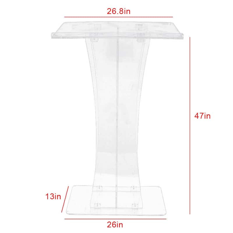 Acrylic Podium Stand Portable Lectern Pulpits for Churches - Overstock ...