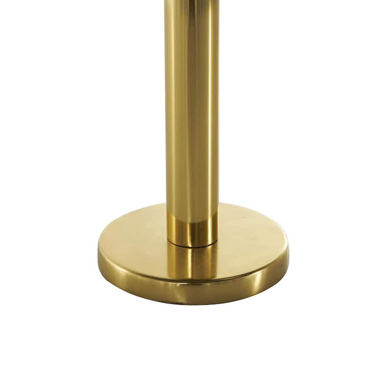 Stainless Steel Metal Slim Candle Holder with Round Base - Set of 3 Gold - Roche River Decor