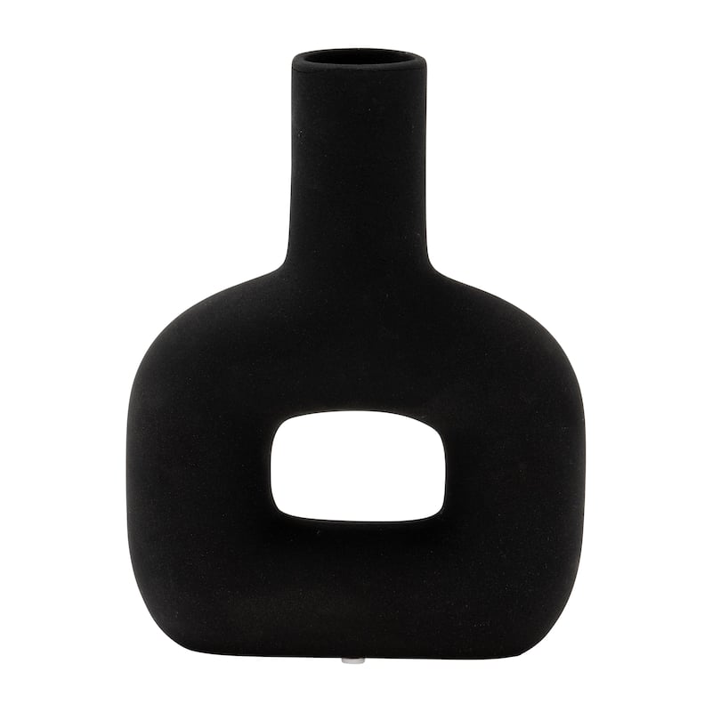 Sagebrook Home Artistic Modern Ceramic Vase - Black