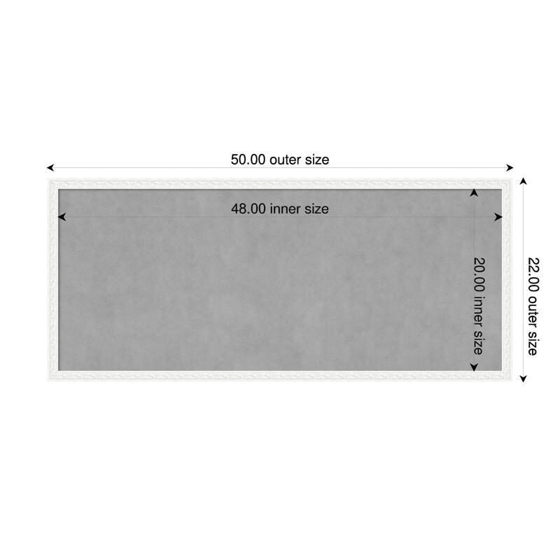 Amanti Art Bethany Black Framed - 50 x 22 in - Bethany White