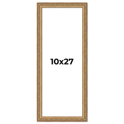 10x27 Frame Red Solid Wood Picture Frame Width 1.75 Inches | Interior Frame Depth 1 13/16 Inches