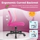 preview thumbnail 16 of 41, Height-adjustable Ergonomic Kids Desk Chair with Universal Casters-Blue