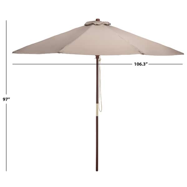 dimension image slide 3 of 5, SEI Furniture Casandra Round Ribbed Umbrella
