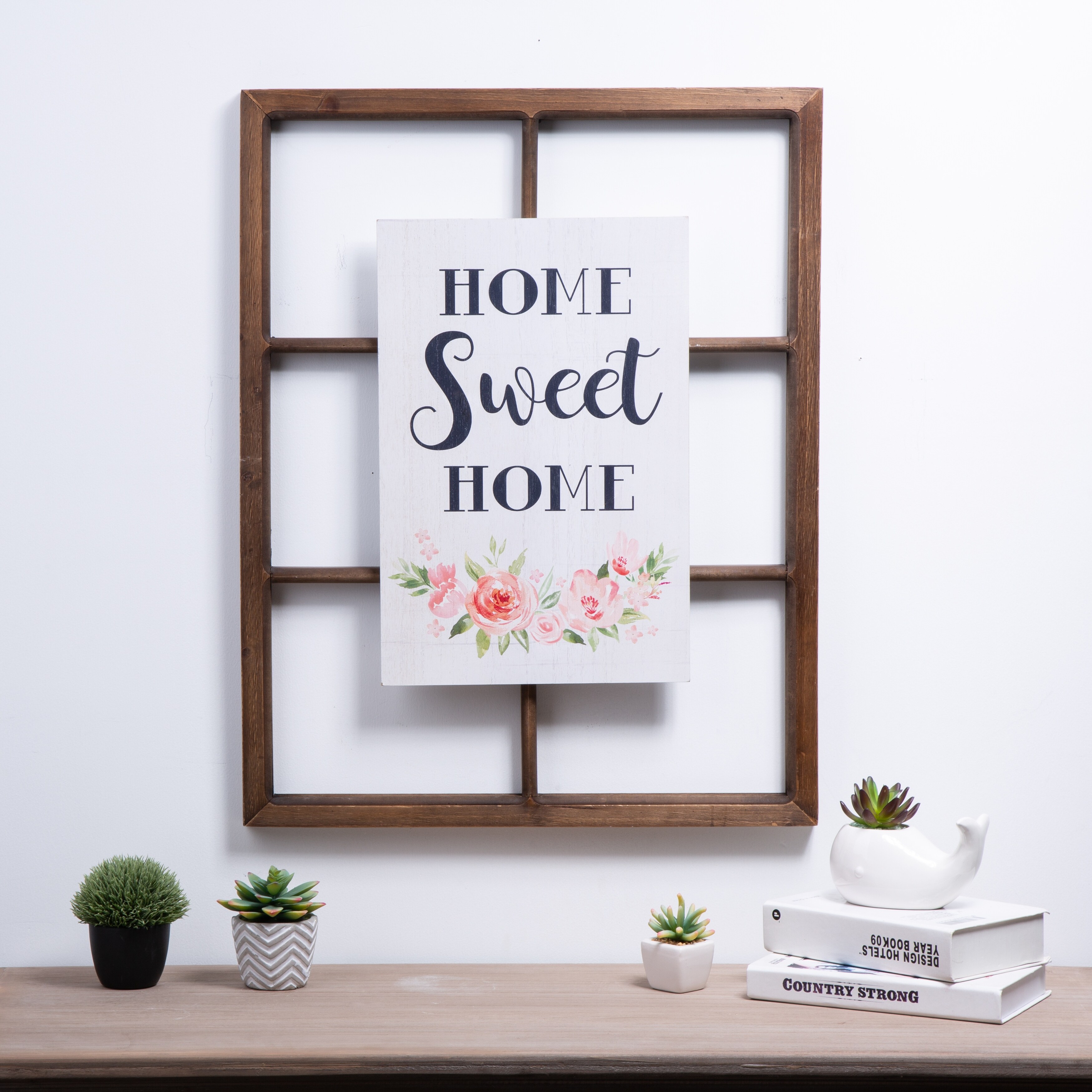 Shop Glitzhome Wooden Home Sweet Home Word Sign Wall Decor Set