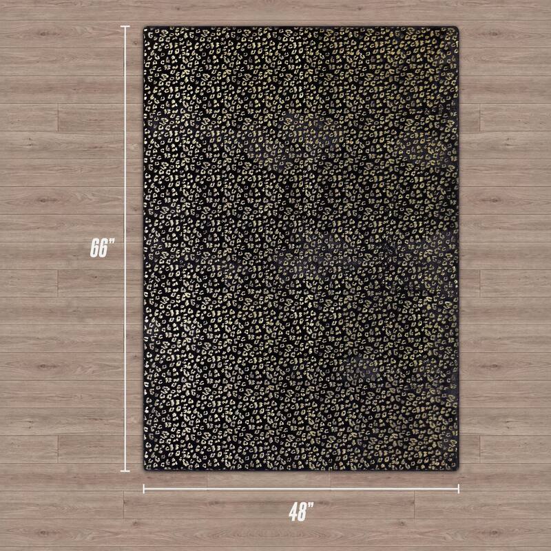 Juicy Couture Metallic Leopard Plush Rugs