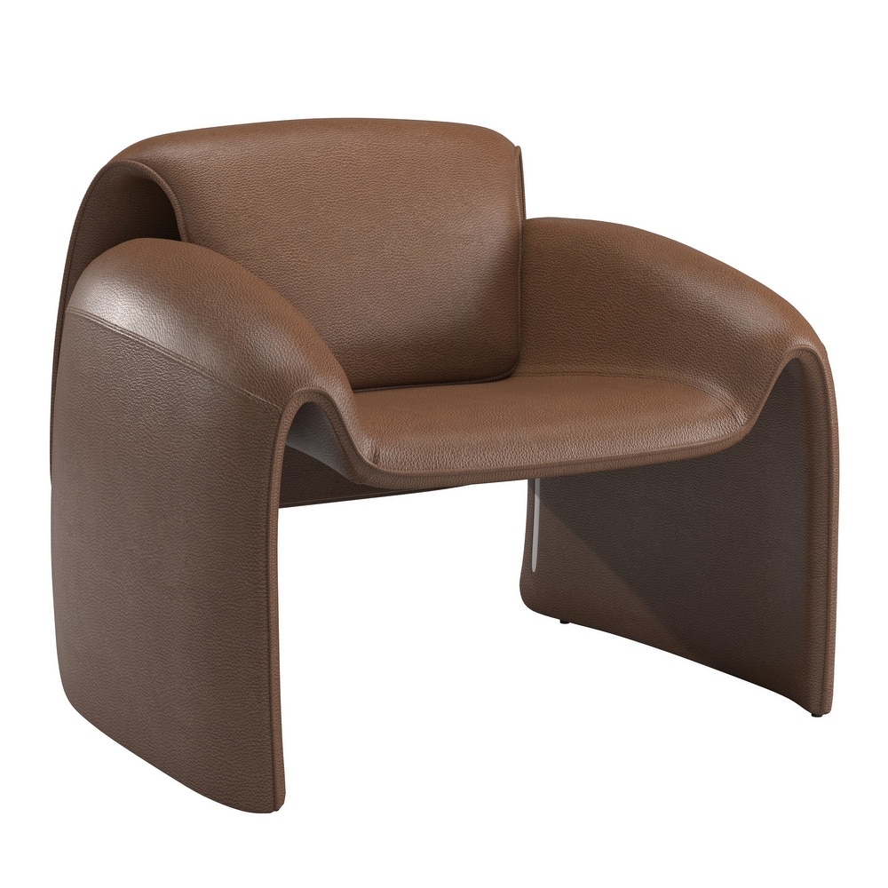 Maratea Round Arm Accent Chair and Ottoman by iNSPIRE Q Modern
