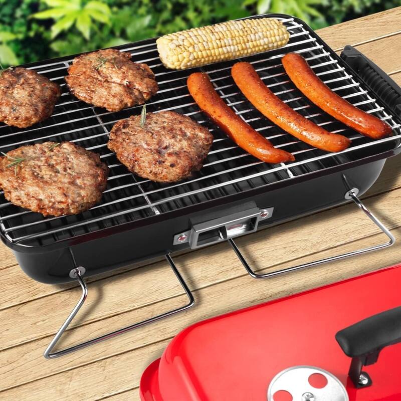 Portable Charcoal Grill, Tabletop Outdoor Barbecue Smoker