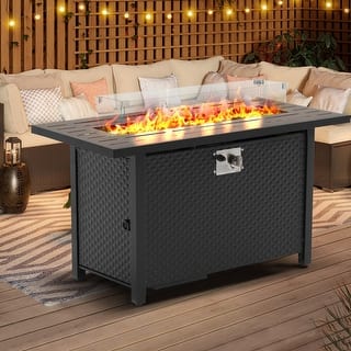 42'' Terrazzo Fire Pit Table 50,000 BTU Rectangle Propane Fire Pit