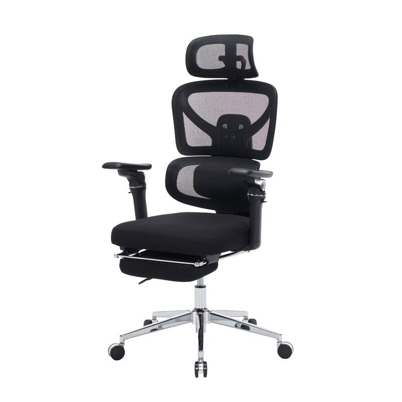 Ergonomic Home Office Desk Chair with Massage Lumbar Support,4 D Headrest, Adjustable Back High and Seat Depth