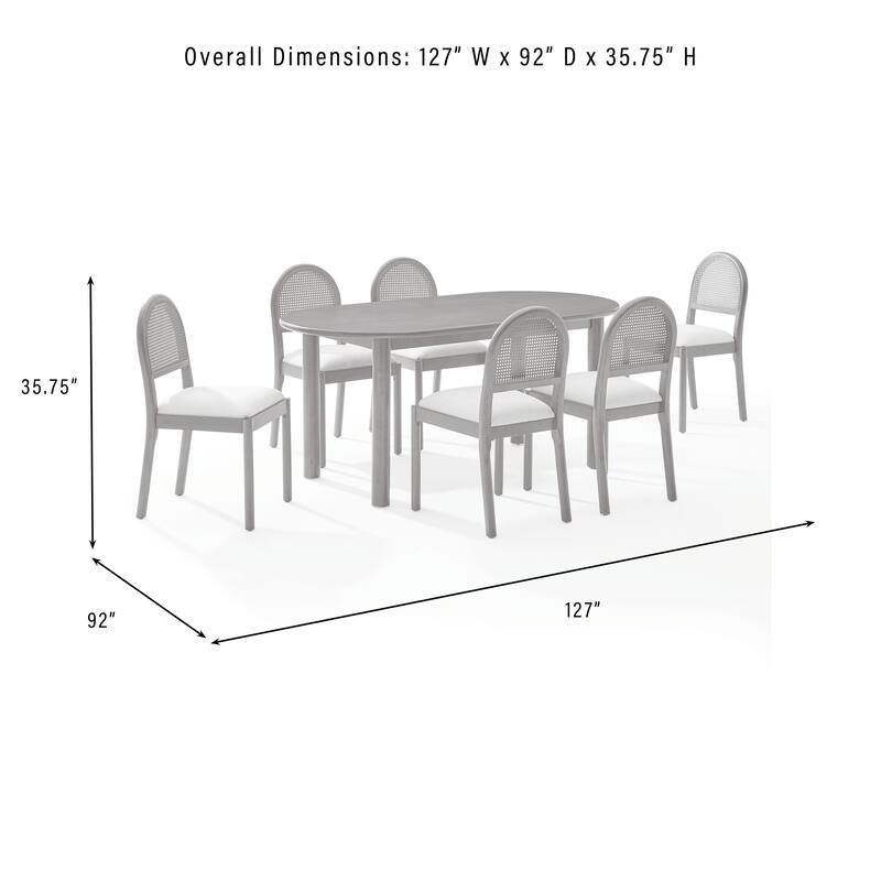 Crosley Kennedy 7-Piece Dining Table Set For 6