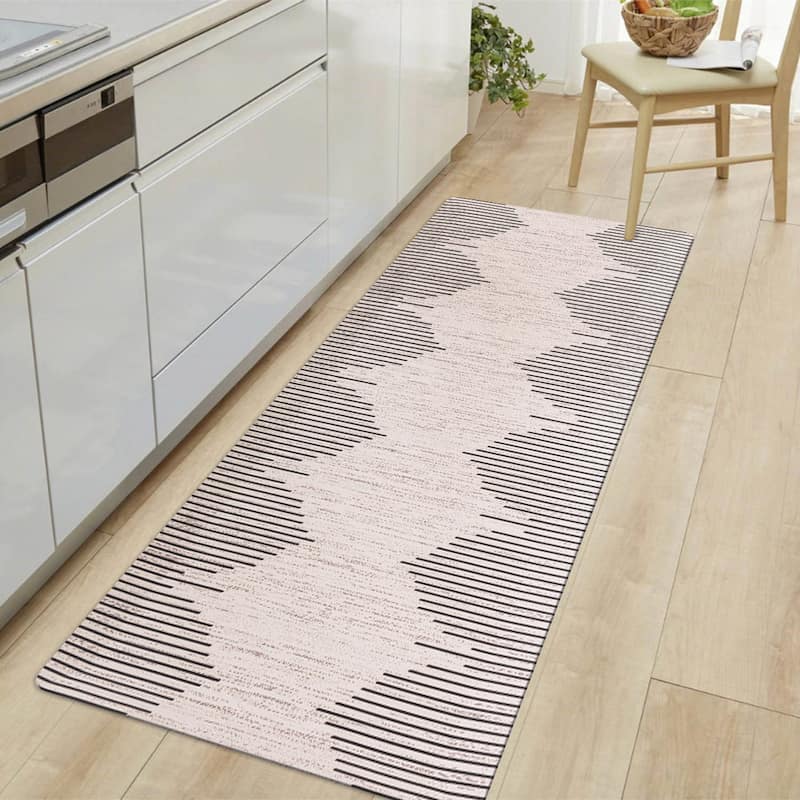 Bohemian Stripe Cushioned Anti Fatigue Standing Mat Ergonomic, Non-Slip, Perfect for Kitchen, Office, and Laundry Room - 18 in. X 47 in.