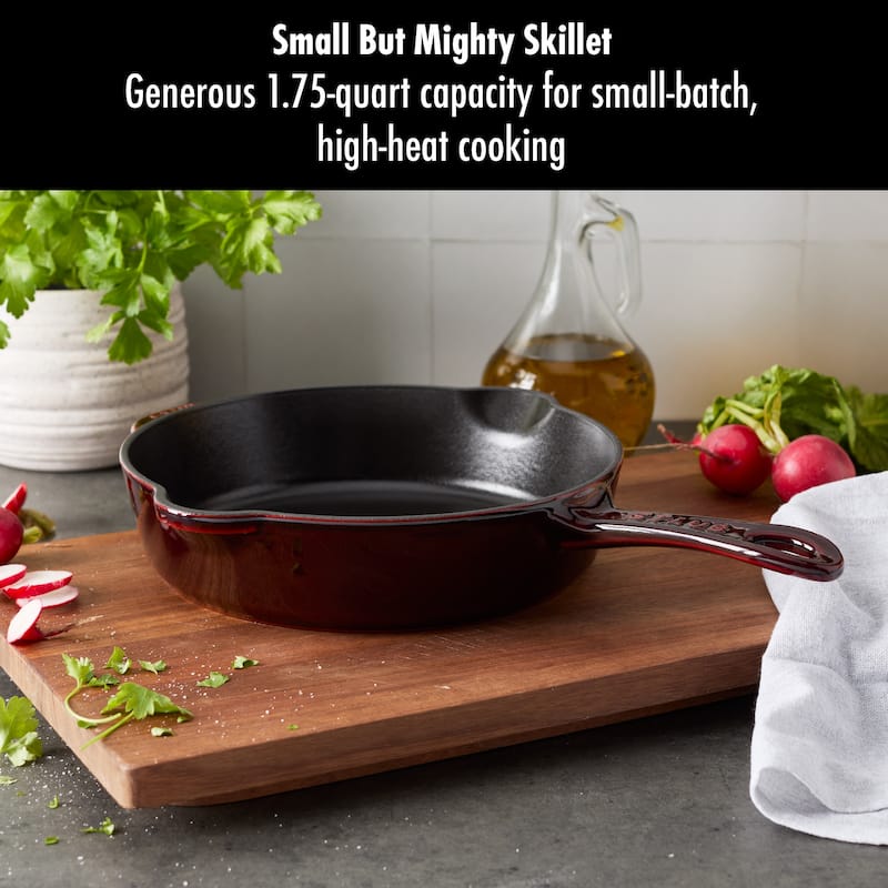 STAUB Cast Iron 8.5-inch Traditional Deep Skillet