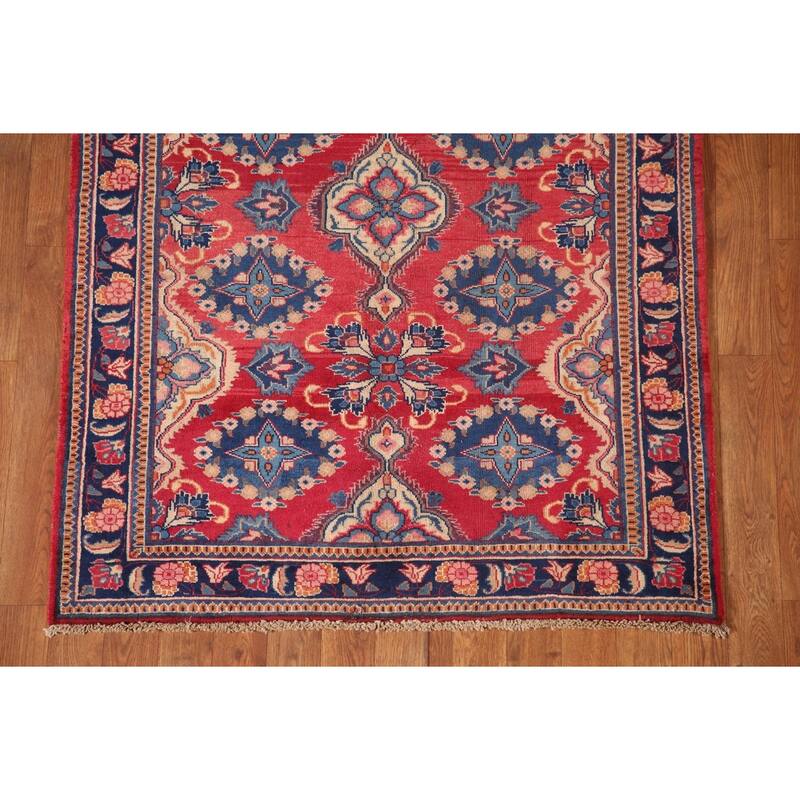 Kerman Persian Vintage Runner Rug Hand-Knotted Wool Carpet - 3'5" x 6'6"
