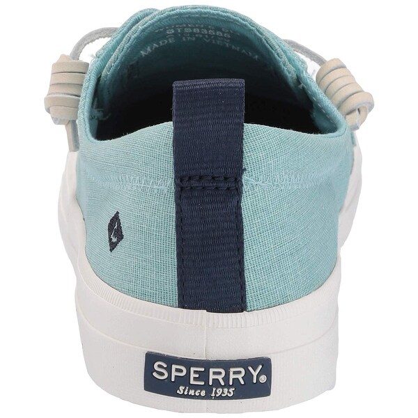 women's crest vibe washed linen sneaker