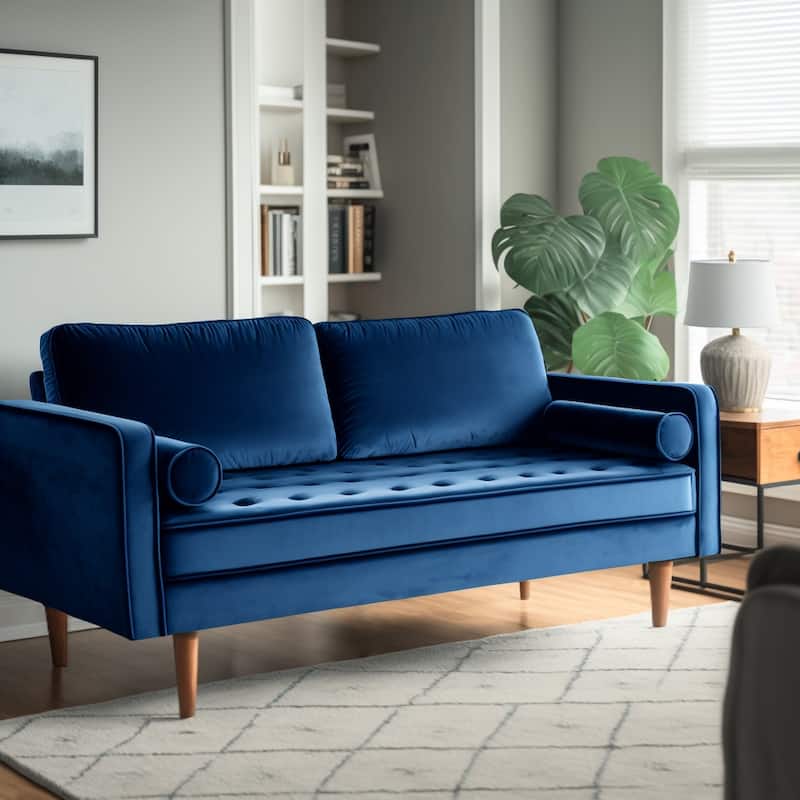 Lando 70" Velvet Square Arm Sofa