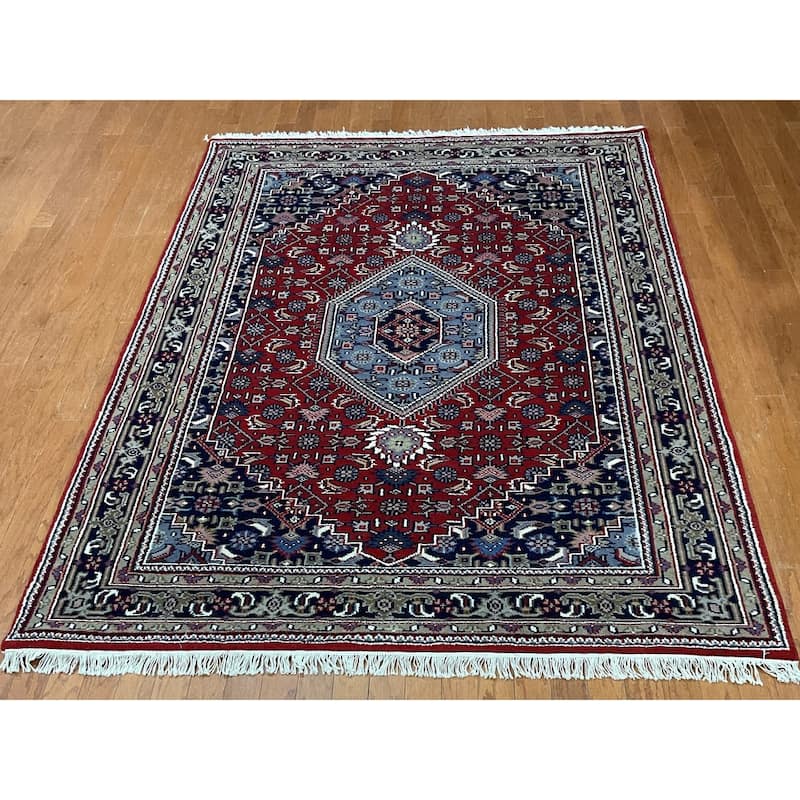 HERAT ORIENTAL 5'8 X 8'1 Handmade Bidjar Wool Rug - Red