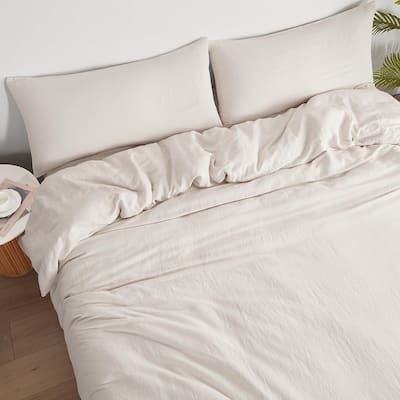 Dark Sky Reserve® - Bamboo Linen Oversized Duvet Cover - Portugal Made - Creamy Beige