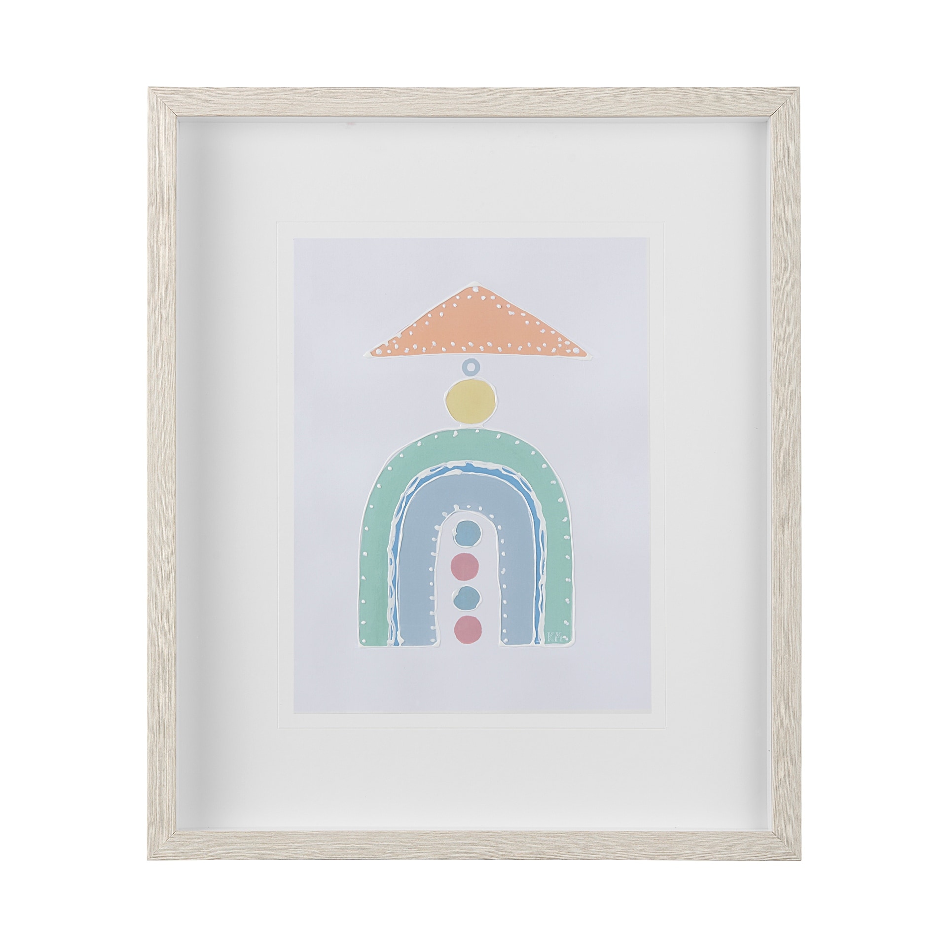 Pavilion I by Mercana Studio a Hand Embellished Textured Framed Art Print Matted under Glass