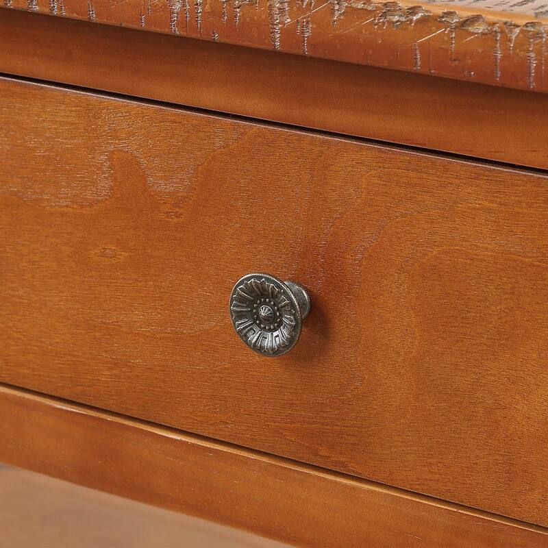Wood Top Console Table, Modern Entryway Sofa Side Table with 3 Storage Drawers and 2 Shelves. Easy to Assemble (Blue)