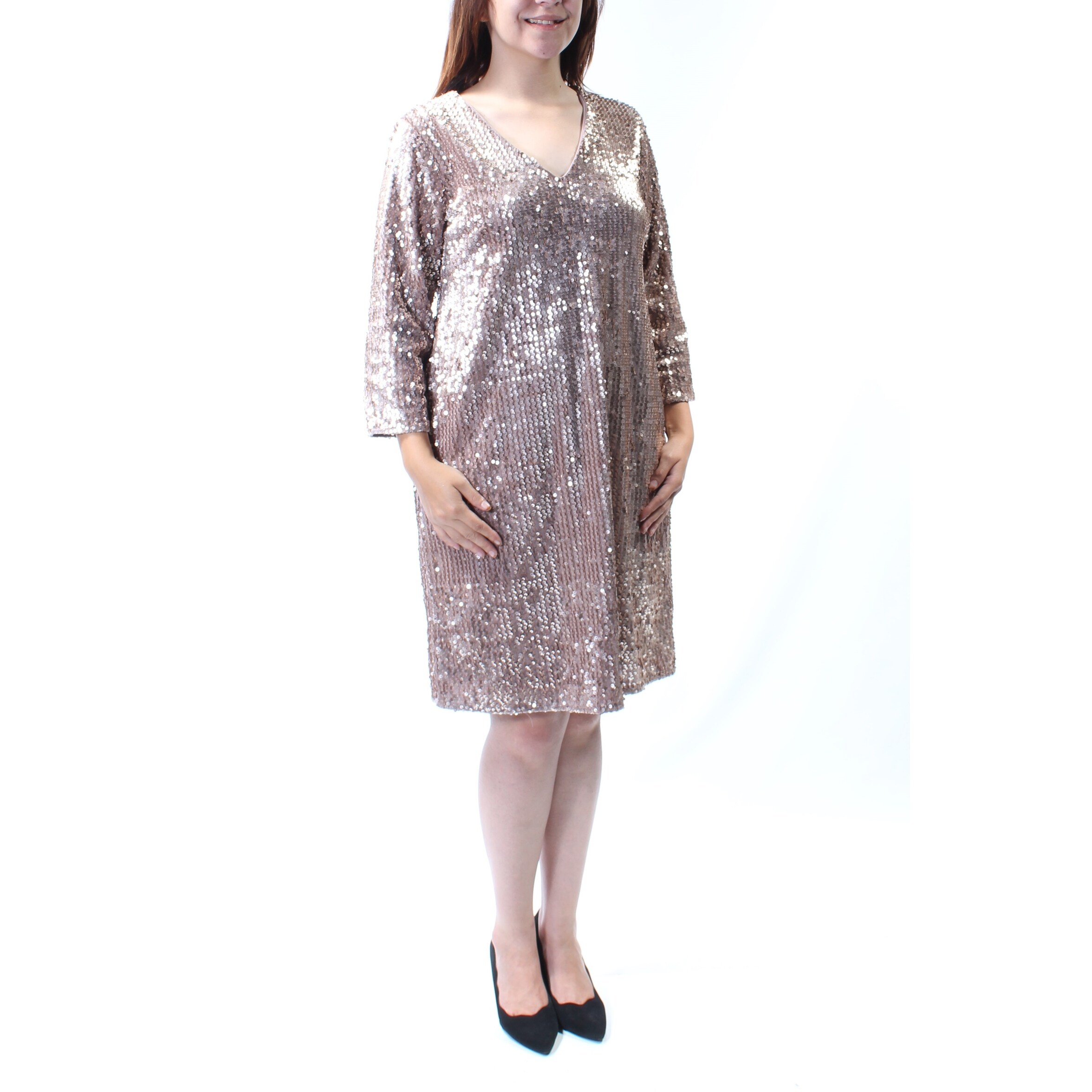 womens gold sequin dress