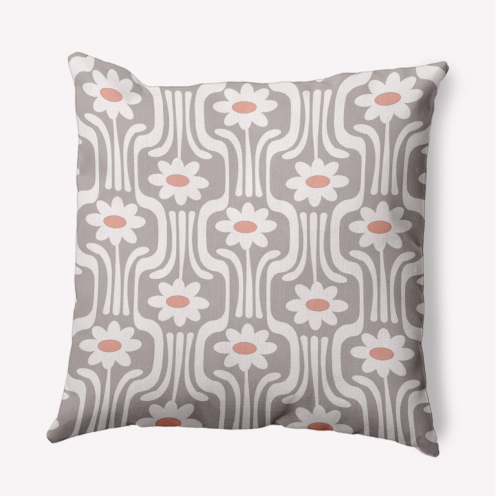 Daisys and Squiggles Decorative Throw Pillow