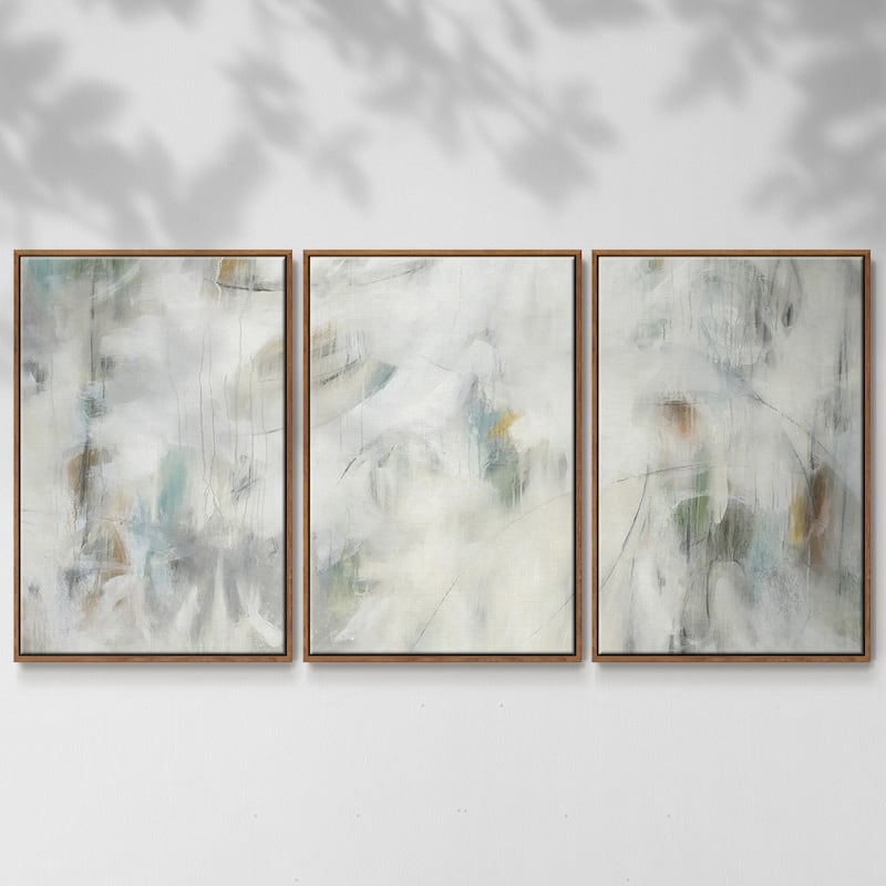 Joie de Vivre - Multi Piece Framed Canvas - 24 x 36 - Walnut