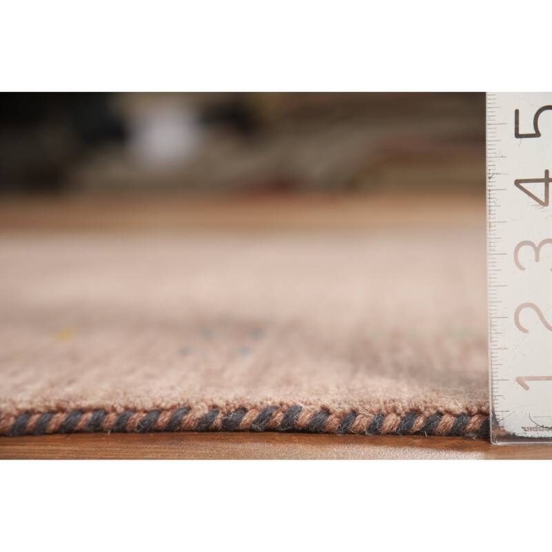 Hand Knotted Oriental 100% Wool Carpet Tribal Animal Pictorial Brown Gabbeh Area Rug - 7' 9'' X 4' 11''