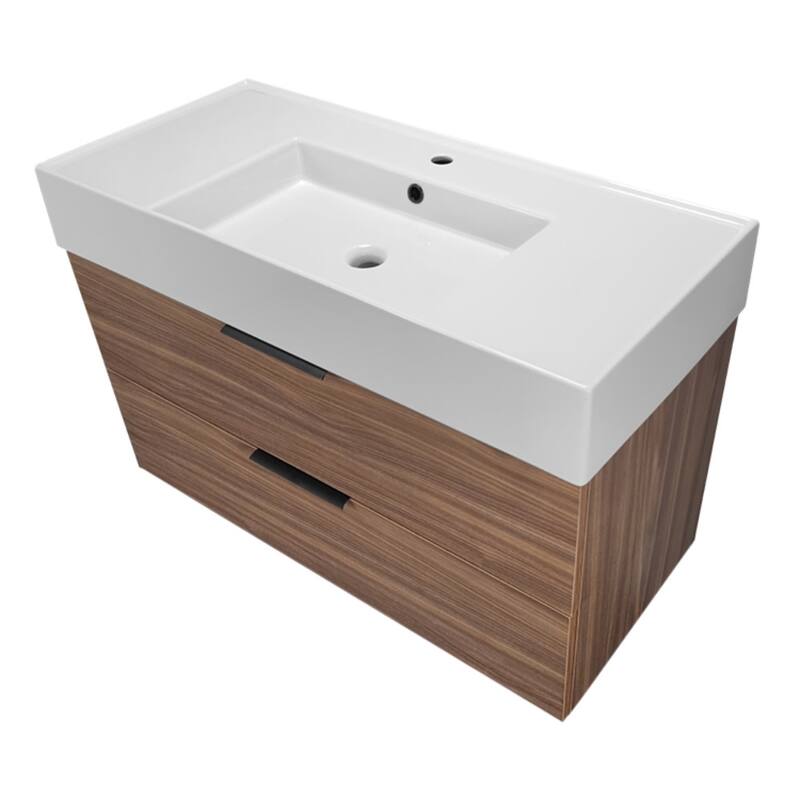 Nameeks Derin-4018-W Derin 40" Wall Mounted Single Basin Vanity Set