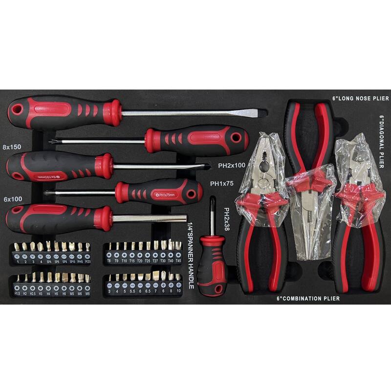 3 Drawers Tool Box with Tool Set And Rich Storage Space
