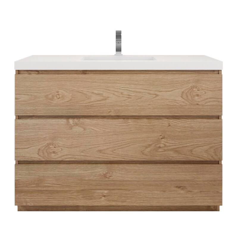 Aron 48'' Freestanding Vanity with Reinforced Acrylic Sink - 48'' Width - New England Wood