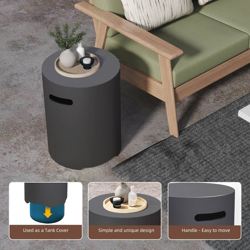 UPHA Outdoor/Indoor Square Propane Tank Cover for Propane Gas Fire Pits, Suitable for Standard 20 Gallon Propane Tanks