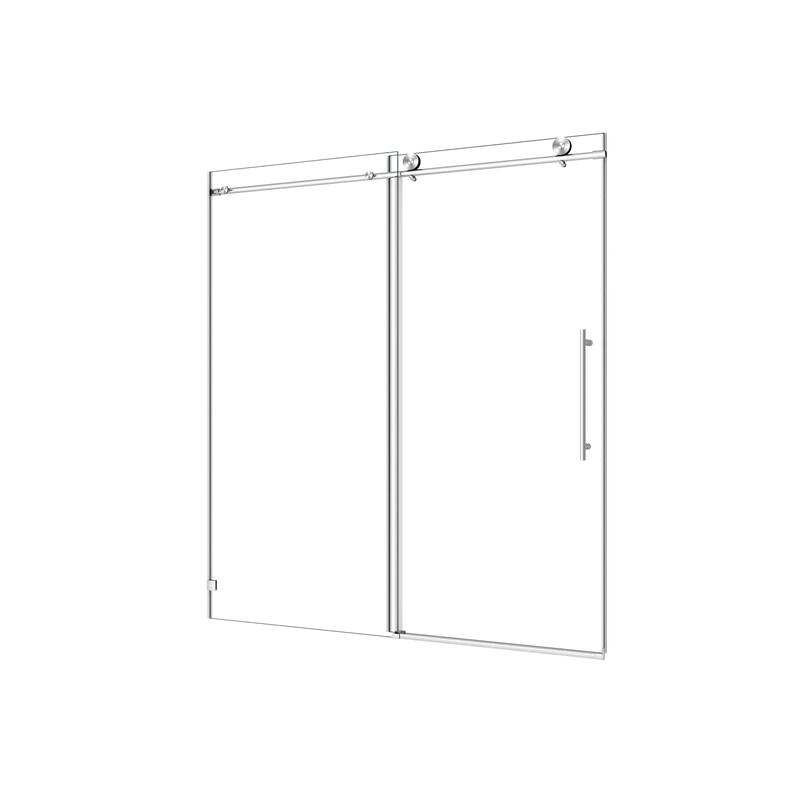 Frameless one fixed and one shifted Shower Door
