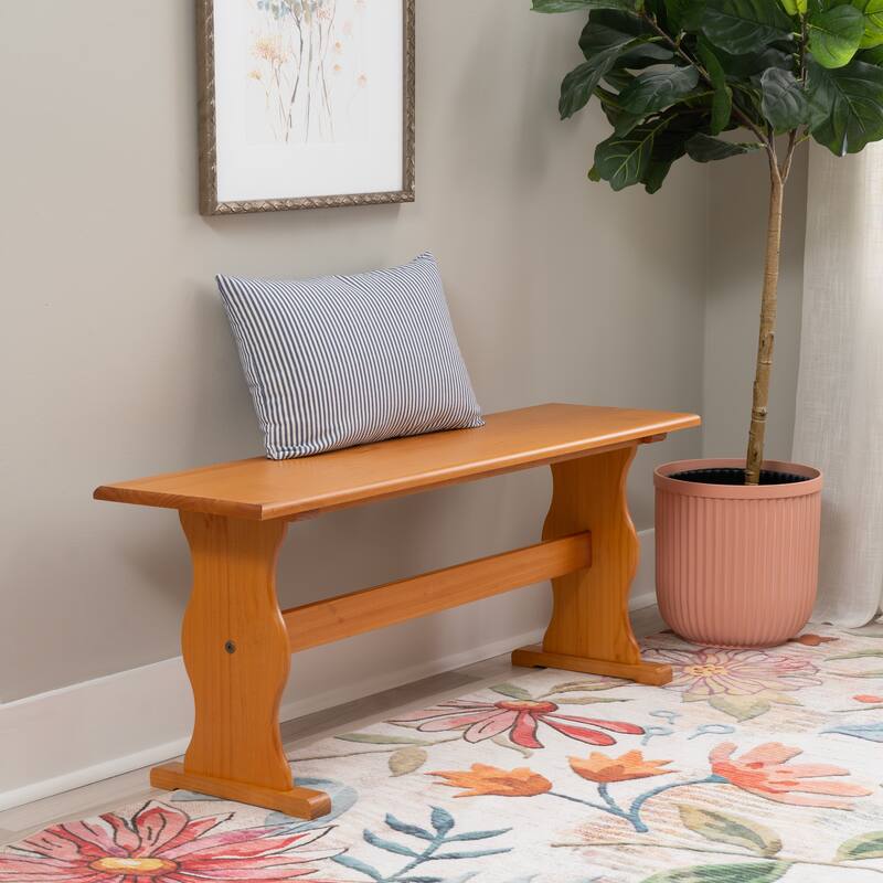 Copper Grove Riki Honey Pine Dining Bench