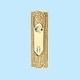 preview thumbnail 2 of 1, Door Escutcheon Keyhole Cover Back Plate Solid Brass 7 1/4" L with Keyhole Cover Tarnish Resistant Lacquered Pack of 4