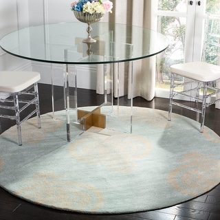 SAFAVIEH Handmade Soho Blue and Beige New Zealand Wool Rug